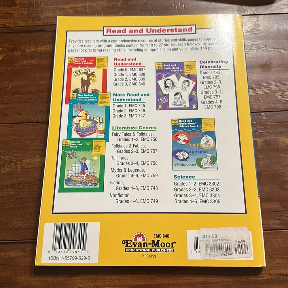 Evan-Moor Read & Understand Stories Activities Grade 3 Homeschool Teacher